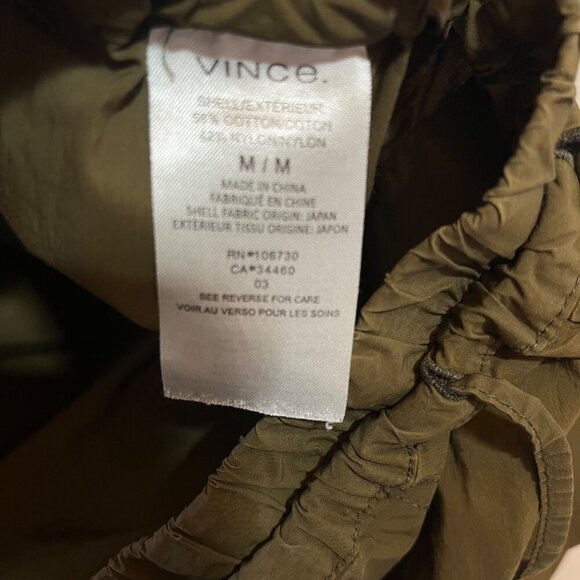 Vince Men's Olive Green Cargo Shorts With Drawstring & Multiple Pockets Size Med - Picture 5 of 7